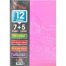 Sımplus A4 7+5 300 Yp Plastik Kapak Ayraçlı Defter Pembe