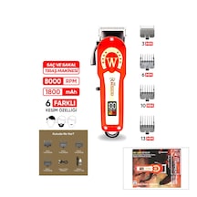Saç - Sakal Kesme Traş Makinesi Ayarlanabilir Bıçak - 0,1mm-0,5mm 8000rpm 6 Farklı Kesim Mr-4800 4801 Çok Renkli