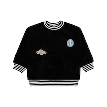 Civil Boys Armalı Reglan Kol 2-5 Yaş Sweatshirt - Siyah