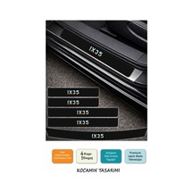 Hyundai İx35 Kapı Eşiği Karbon Folyo Seti İx35 Modeline Özel 5 Parça Araç Koruyucu