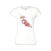 Red Hot Chilli Peppers - The Pepper Beyaz Kadın Tshirt 001