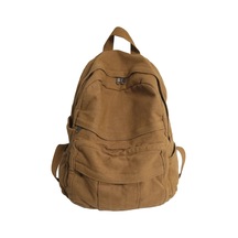 Lixiaqu01 Kız Kumaş Okul Çantası Yeni Moda Üniversite Öğrencisi Haki