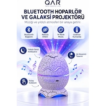 Dinozor Yumurtası Tasarımlı Projektör Gece Lambası 14 Renk Seçenekli Dekoratif Oda Aydınlatması Çok Renkli