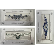 Airbrush Tattoo Taşlı Yapıştırma Dövme 3'lü Set11