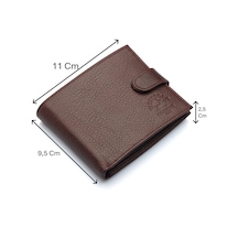 Westpolo Hakiki Deri Kağıt Para, Bozuk Para Ve Kart Bölmeli Erkek Cüzdanı - 36p Kahverengi