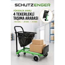 80 Kg Taşıma Arabası Yük Paket Çöp Paket Taşıma Yükseklik Ayarlanır Çok Amaçlı P117b