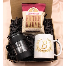 Kişiye Özel Harf Kupa & French Press & Colombian Taze Filtre Kahv