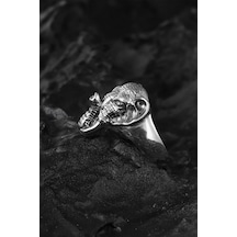 925 Ayar Gümüş Fil Motifli Yüzük Çok Renkli