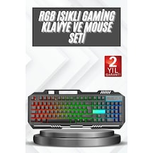 Mey İthalat Işıklı Q Klavye Mouse Seti Siyah Gaming Klavye Optik Mey İthalat Işıklı Q Klavye Mouse Seti Siyah Gaming Klavye Optik