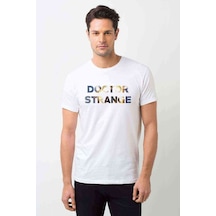Doctor Stange Baskılı Beyaz Erkek Tshirt