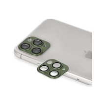 İphone 11 Pro Max Pers Alüminyum Kamera Lens - Yeşil Diğer