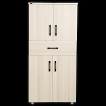 Çok Amaçlı Dolap 130 Cm Hard Parlak Carden Suntalem 4Raf 1Çekmece