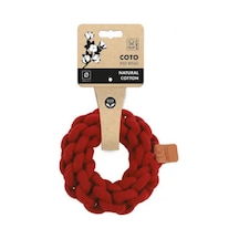 M-pets Coto Ring Örgü Halka Köpek Oyuncağı Kırmızı 13 Cm