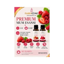 Premium Mum Esansı 5 Cc 2'li Set - Çilek, Frambuaz - Soya Wax, Parafin, Jel Wax Ve Bal Mumu Uyumlu Bkfab2ckfb5 Karışık