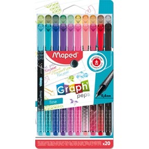 Maped Offis Ve Kırtasiye 749051 Desenli Fineliner Keçeli Kalem Çok Renkli