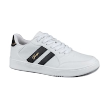 Jump 28147 Bayan Sneaker Spor Ayakkabı Beyaz / Siyah Beyaz - Siyah
