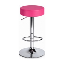 Bürocci Moni Bar Sandalyesi - Pembe - 9511q0120 - Paslanmaz Krom Kaplı Metal Ayak