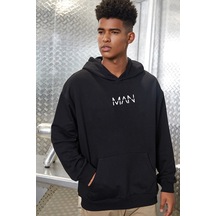 Uyguntarz Unisex Man Baskılı Sweatshirt siyah