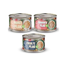 3'lü Pilaki Seti 3x400g - Bol Malzemeli Barbunya, Nohut Ve Fasulye Pilaki - %100 Vegan Koruyucusuz Hazır Yemek