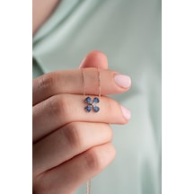 925 Ayar Gümüş Renk Geçişli Minimal Şans Yonca Kolye Rose Gold