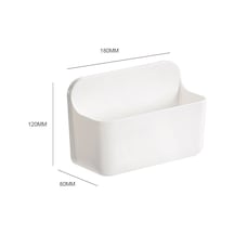 Yunboo Banyo Duş Suyu Akıtmalı Sabitlenmeyen Duvar Rakusu - Sabun Kosmetik Depolama İçin Plastik Hafif Tasarım Beyaz Küçük Boy Diğer