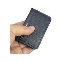Diga 1169 Hakiki Deri Minimal Kartlık Lacivert Tan Kırmızı