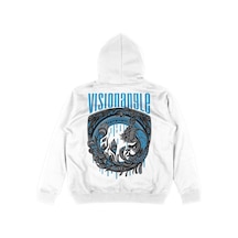 Tarzsokak Visionangle Beyaz Oversize Unisex Kapüşonlu Sweatshirt Hoodie