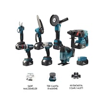 Dawreek Sekizli Set DBML (LED Aydınlatma+ Ş.Hilti+Ş.Spral+S.Sıkma+13 MM Ç.Mandren+Ş.Dekupaj+Budama Testeresi+Bağ Makası)