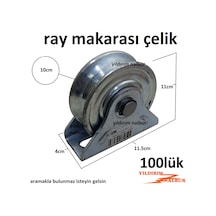 Ray Makarası 100 Lük Çelik Makara Sürgü Makarası Demir Kapı Teker