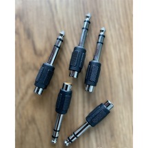 5 Adet Stereo Audio Adapter 6.3Mm - Dişi Rca Audio Lale Tos Jack