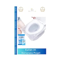 Klozetkapakpoşeti Hijyenik Tek Kullanımlık Pratik Sağlıklı Seyahat Tipi Klozet Kapağı Poşeti - 50 A Çok Renkli