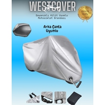 Arora Cg50 Arka Çanta Uyumlu Gri Kilit Uyumlu Motosiklet Brandası,motor Örtüsü