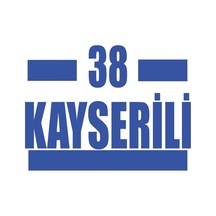 38 Kayserli Araba Sticker 17x17 Cm Mavi