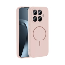 Xiaomi 17t Kılıf Magsafe Destekli Kamera Korumalı Yumuşak Silikon Pazarplus Rose Pembe