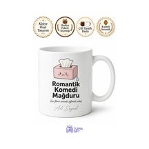 Ağlak Arkadaşa Gözyaşı Peçetesi Romantik Komedi Mağduru Kupa Hediye Bardak Beyaz / Çok Renkli