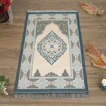 Hediyelik Tafta Seccade Mavi-gold 68x110 Cm - 200 Gr Çok Renkli