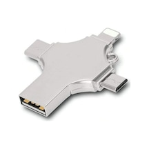 Otg 4in1 Cep Telefonu Çok Fonksiyonlu Usb Flash Bellek 64 Gb Type-c, Micro Sd Ve Kart Okuyucu Najmaddin