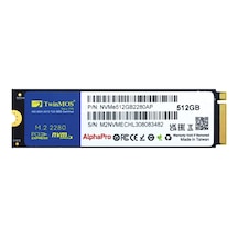Twinmos 512gb Alphapro Nvme Gen3 M.2 Ssd 3600mb Okuma / 3250mb Yazma Nvme512gb2280ap