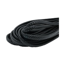 Paracord Aksesuar Bileklik Ve Çanta Yapımı Hakiki Deri Yassı Saç Örgü İp 1 Metre Siyah
