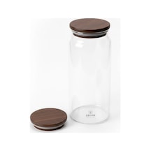 1000 Ml Akasya Kapak Kavanoz Şeffaf