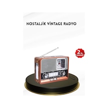 Nostaljik Radyo Şık Dekoratif Tasarım Ve Güvenli 2 Yıl  Çok Renkli
