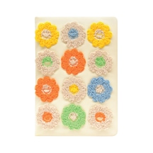 Mynote A5 Çiçek Nakışlı Defter Krem 80 Yp Küçük Çiçek 124-Pembe