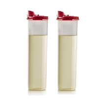 Oval Zeytinyağlık Kırmızı Kapak-5 1.1l 2'li Set Kırmızı Kırmızı