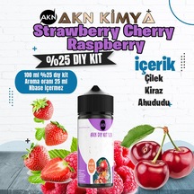 Strawberry Cherry Raspberry Yoğun Dıy Kit Çilek Kiraz Ahududu Gıda Aroması %25 Oranda Aroma İçerir Hazır Değildir 100 Ml
