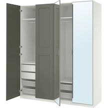 Ikea Çok Renkli Sağlam Kapaklı Gardırop 200x60x236 Cm