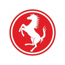 Ferrari Logo Kırmızı 55 X 55 Mm Sticker 10'lu