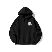 Startmore Tarzsokak Günlük Sokak Giyimi Kapüşonlu Sweatshirt Modası Erkek Rahat Kapüşonlu Sweatshirt Hip Hop Kıya Siyah