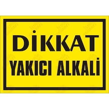 Dikkat Yakıcı Alkali Levhası