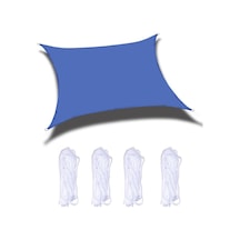 Açık Bahçe Güneşlik Yelken Su Geçirmez Anti-uv Kanopi, 2m X 3m Kraliyet Mavisi Mavi