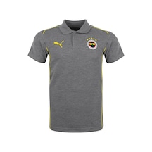 Fenerium 77829613 Fenerbahçe Lisanslı 2024/25 A Takım Polo Yaka Gri T-shirt Gri